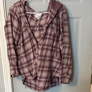 AMERICAN EAGLE Flannel hoodie
